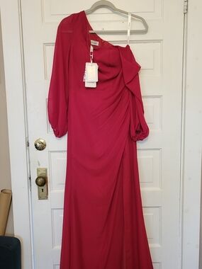 JJ'S House Lani Burgundy Evening Dress
